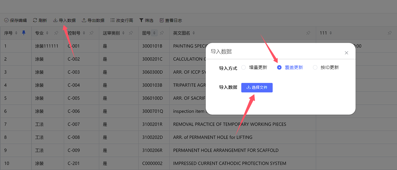 Import data